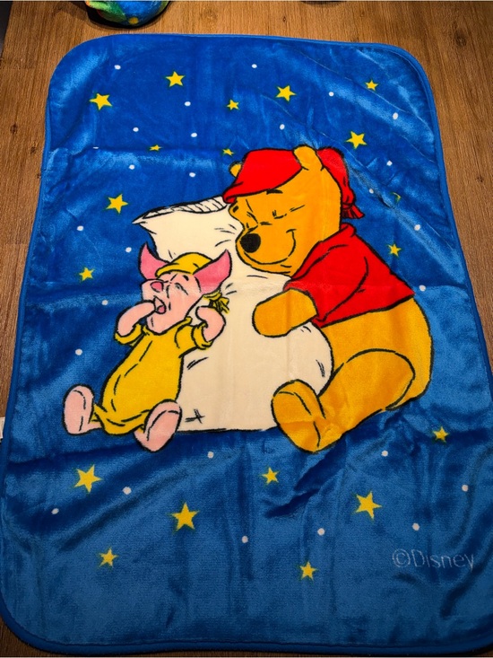 Disney Other - Disney 30x43 Winnie the Pooh & Piglet Starry Night Plush Throw - Vintage